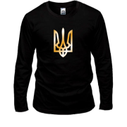 Чоловічий лонгслів з гербом України (gold)