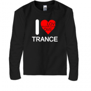 Детская футболка с длинным рукавом I Love Trance