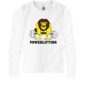 Детская футболка с длинным рукавом Powerlifting lion