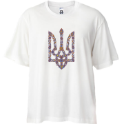 Футболка Oversize с орнаментным гербом Украины