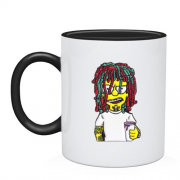 Чашка с Бартом Симпсоном в образе Lil Pump
