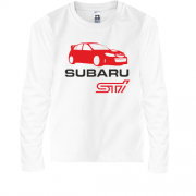 Детская футболка с длинным рукавом Subaru sti (2)