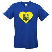 Футболка з гербом України в серце