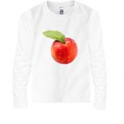 Детская футболка с длинным рукавом с яблоком
