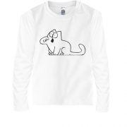 Детская футболка с длинным рукавом "Голодный Кот Саймона"