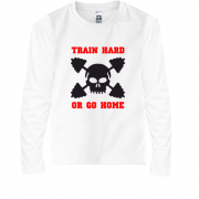 Детская футболка с длинным рукавом Train hard