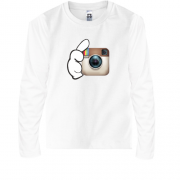 Детская футболка с длинным рукавом Instagram (инстаграм)