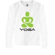 Детская футболка с длинным рукавом Йога