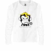 Детская футболка с длинным рукавом Злая обезьянка