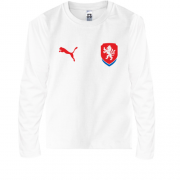 Детская футболка с длинным рукавом Сборная Чехии по футболу