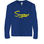 Детская футболка с длинным рукавом с надписью Симпсоны