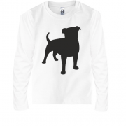 Детская футболка с длинным рукавом с силуэтом собаки