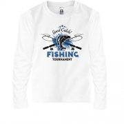 Детская футболка с длинным рукавом Удачной рыбалки!