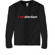 Детская футболка с длинным рукавом I amsterdam
