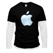 Комбинированный лонгслив с логотипом Apple