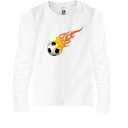 Детская футболка с длинным рукавом Огненный мяч