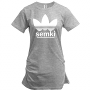 Подовжена футболка з написом "Semki"