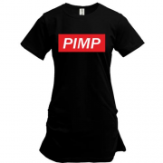 Подовжена футболка з написом "Пімп"