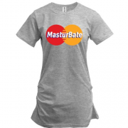 Подовжена футболка з надписью "Мастур Бейт" в стиле Master Card