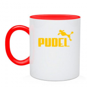 Чашка с надписью "Пудель" в стиле Пума