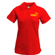 Жіноча футболка-поло з написом "Пудель" в стилі Пума
