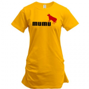 Подовжена футболка з написом "Муму" в стилі Пума