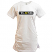 Подовжена футболка з написом "Mrazzers" в стилі Brazzers