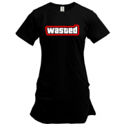 Подовжена футболка з написом "wasted"