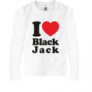 Детская футболка с длинным рукавом I love Black Jack