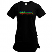Подовжена футболка з неоновим логотипом Cyberpunk 2077