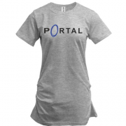 Подовжена футболка з логотипом гри Portal