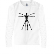 Детская футболка с длинным рукавом Скелет-Да-Винчи