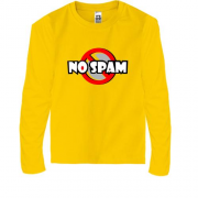 Детская футболка с длинным рукавом No spam