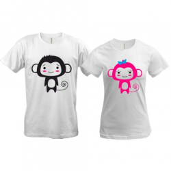 Парні футболки мавпочки