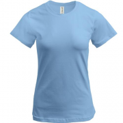 Женская голубая футболка