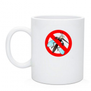 Чашка со знаком "Комары запрещены"