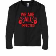 Детская футболка с длинным рукавом We are all infected