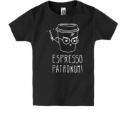 Детская футболка с надписью "Эспрессо, патронум" Гарри Поттер