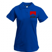 Жіноча футболка-поло з написом "ASK"