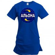 Подовжена футболка з ім'ям Альона в колі