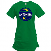 Подовжена футболка з ім'ям Антоніна в колі