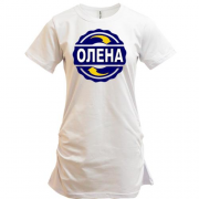 Подовжена футболка з ім'ям Олена в колі