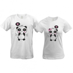 Парные футболки Панда - любовь (2)