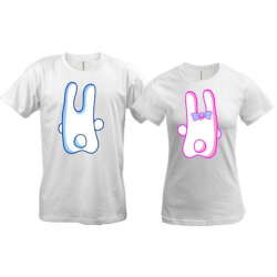 Парні футболки з зайцями (3)