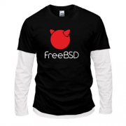 Комбинированный лонгслив FreeBSD