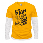 Лонгслив комби No pain - no gain (2)