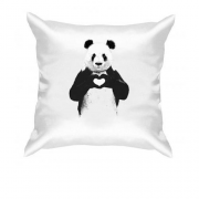 Подушка Панда с сердцем