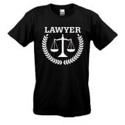 Футболка  с надписью " lawyer" юрист