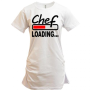 Подовжена футболка з написом "chef" шеф-кухар