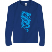 Детская футболка с длинным рукавом Голубой дракон